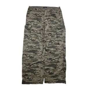 Y2K Steve & Barry's Cargo Camo Pants Men' Size 40x34 Green Outdoors Hunting